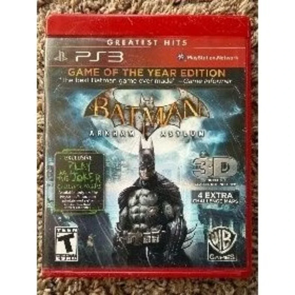 Batman Arkham Asylum Game of the Year Edition PS3 Greatest Hits Disc